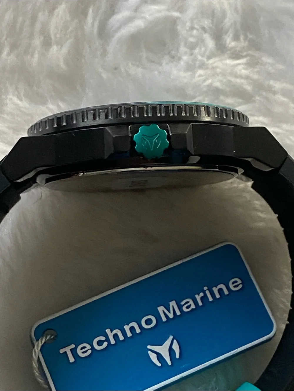 Technomarine Men's Black & Teal Sport Dive Watch